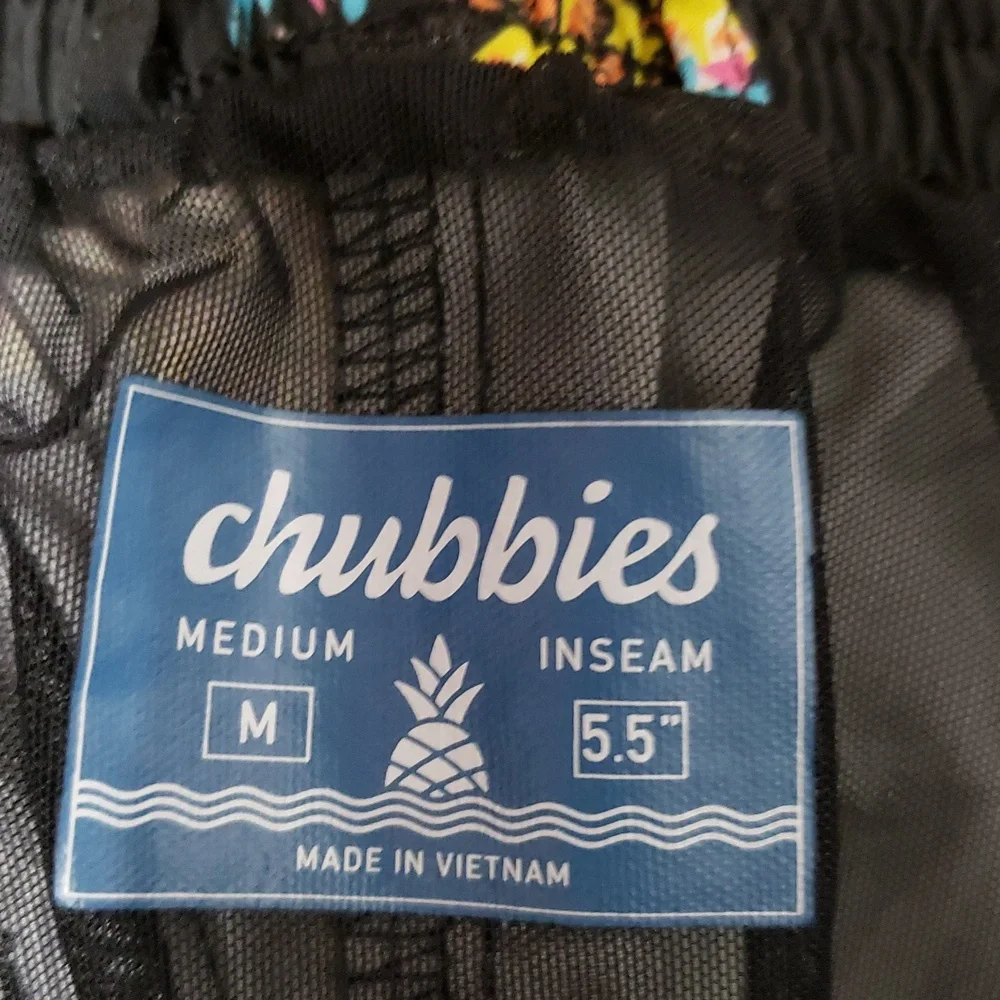 CHUBBIES Pineapple Sundaes Print Black Swim Shorts‎